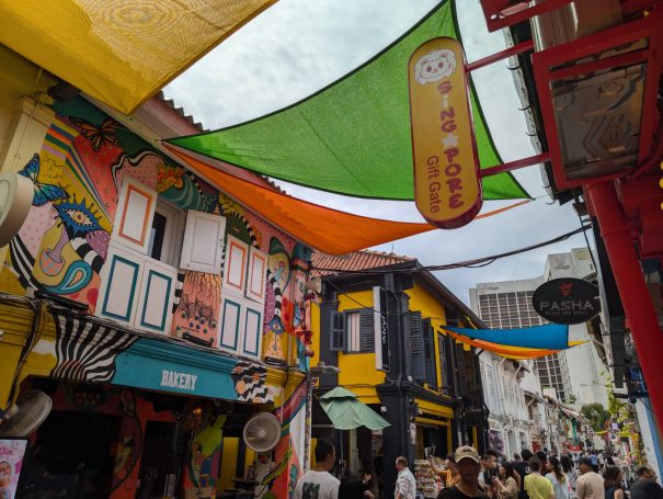 Colourful buildings of Haji Lane in Singapore.