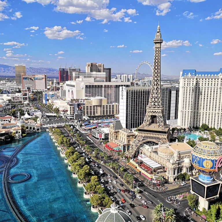 View of Las Vegas Strip on a sunny day