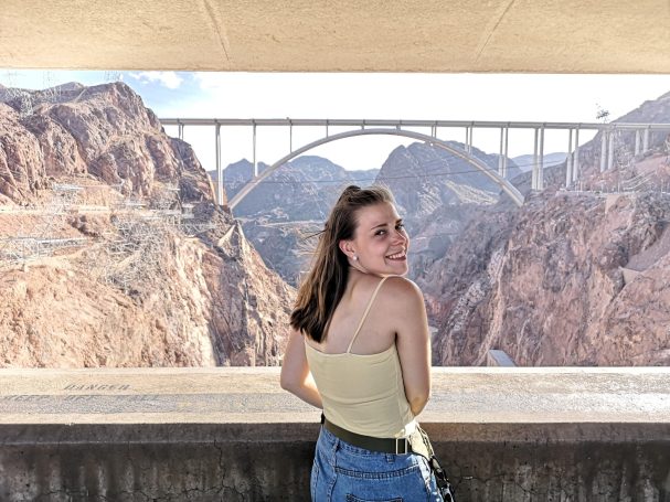 I&B's Founder posing on the walkway around the Hoover Dam.