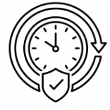 Icons of an airplane, truck, and ship in a circular arrangement representing transport logistics.