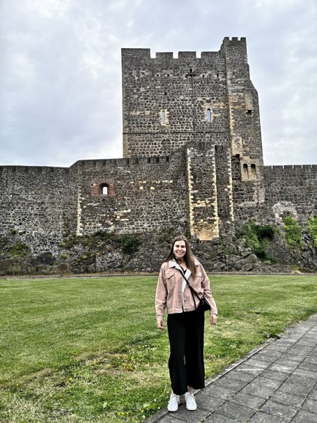 I&B's Founder posing with the Carrickfergus Castle in the background.